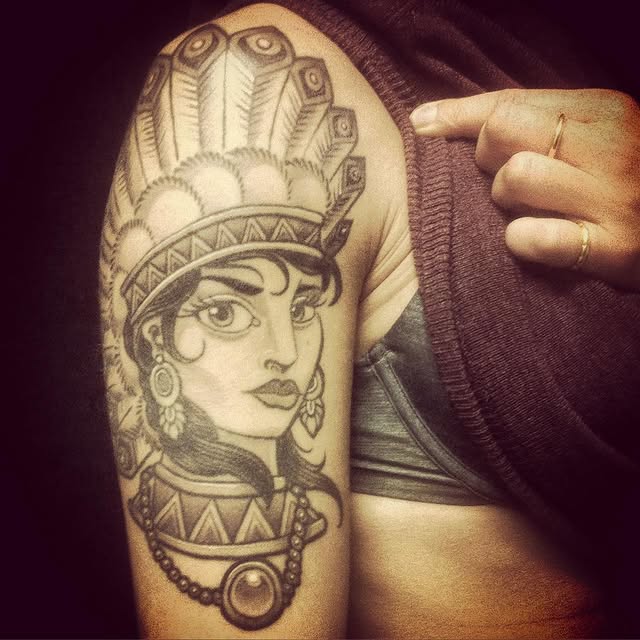 Custom neo-traditional tattoo
